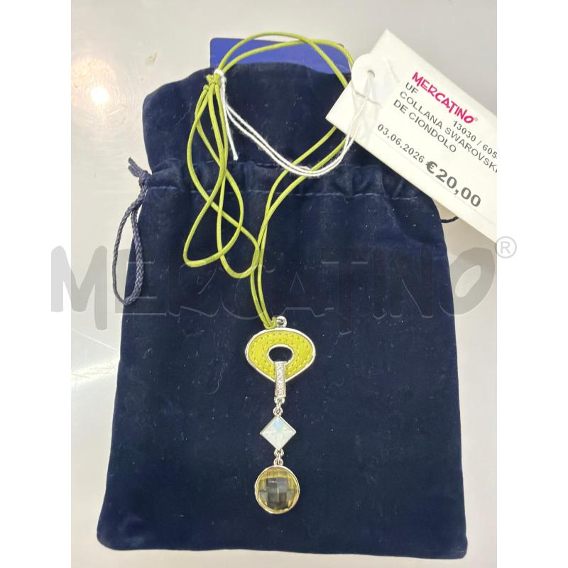 COLLANA SWAROVSKI VERDE CIONDOLO | Mercatino dell'Usato Trapani via libica 1