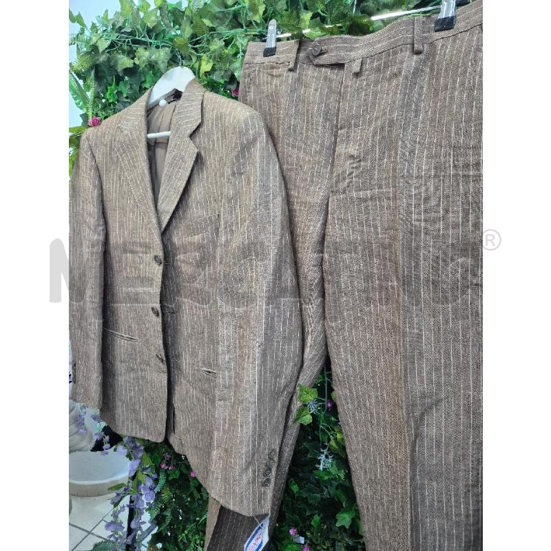 COMPLETO UOMO PURO LINO MARRONE | Mercatino dell'Usato Trapani via libica 2
