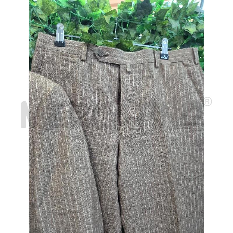 COMPLETO UOMO PURO LINO MARRONE | Mercatino dell'Usato Trapani via libica 4