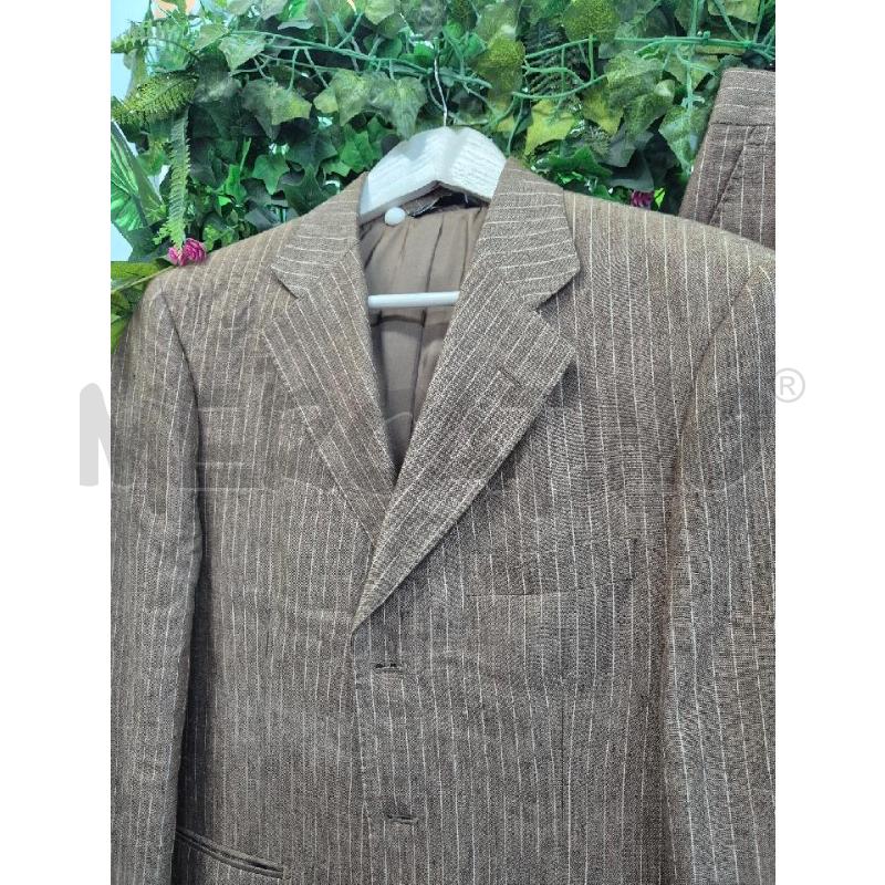 COMPLETO UOMO PURO LINO MARRONE | Mercatino dell'Usato Trapani via libica 5
