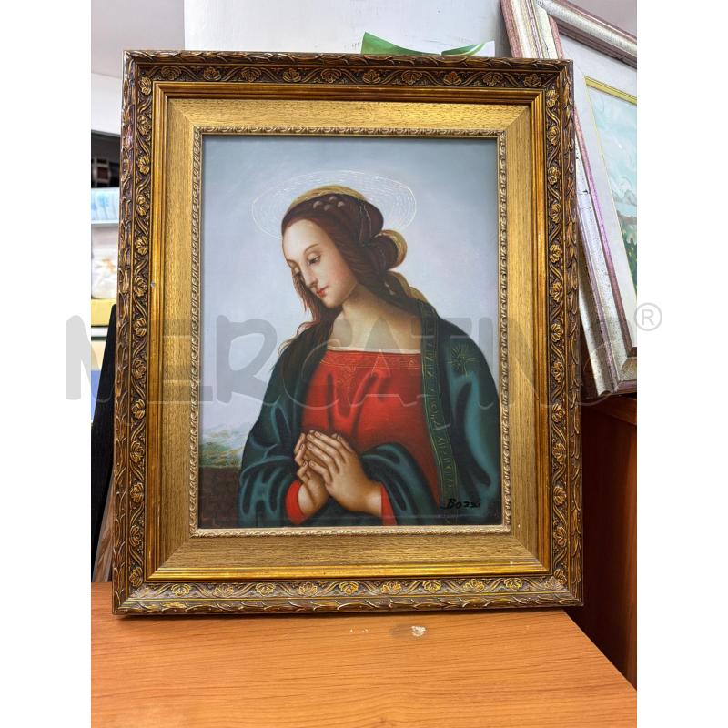 DIPINTO MADONNA RIPRODUZIONE DEL PERUGINO AUTORE BOZZI | Mercatino dell'Usato Trapani via libica 1