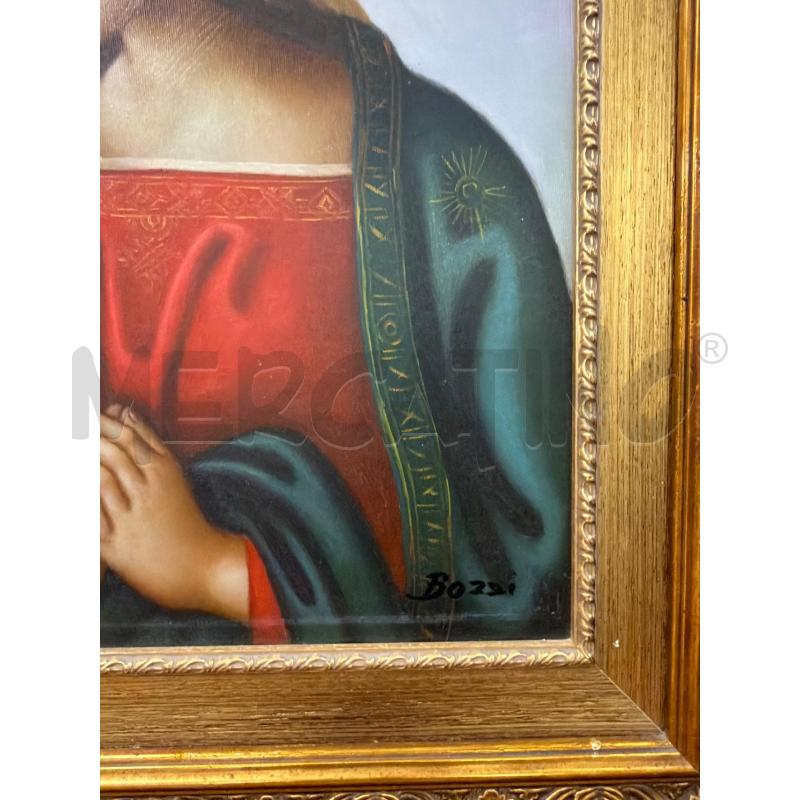 DIPINTO MADONNA RIPRODUZIONE DEL PERUGINO AUTORE BOZZI | Mercatino dell'Usato Trapani via libica 2