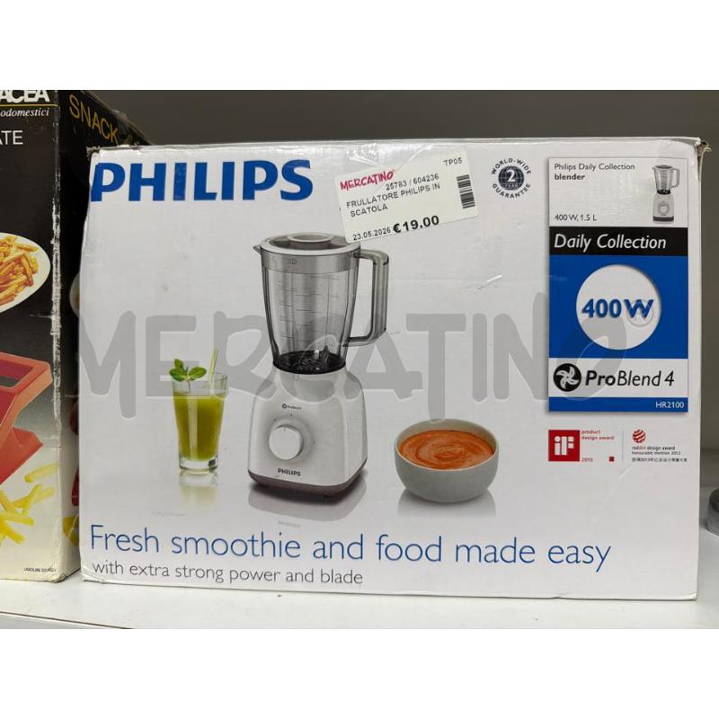 FRULLATORE PHILIPS IN SCATOLA | Mercatino dell'Usato Trapani via libica 1