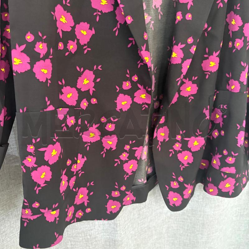 GIACCA DONNA MAX&CO NERA FIORI VIOLA  | Mercatino dell'Usato Trapani via libica 3