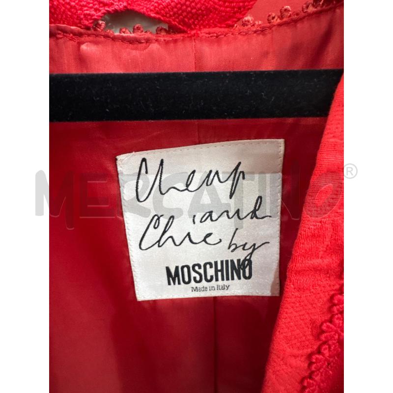 GIACCA DONNA MOSCHINO ROSSA CON FIORELLINI  | Mercatino dell'Usato Trapani via libica 2
