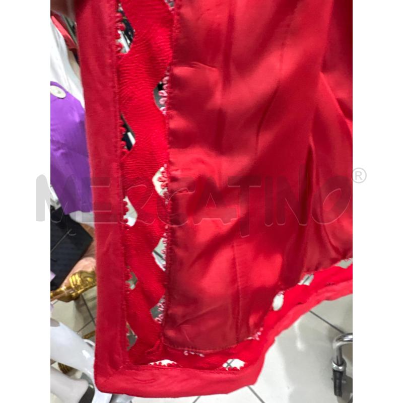 GIACCA DONNA MOSCHINO ROSSA CON FIORELLINI  | Mercatino dell'Usato Trapani via libica 4