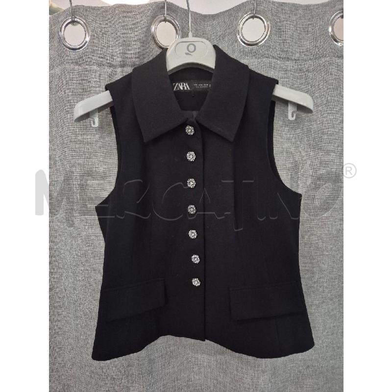 GILET DONNA ZARA NERO E STRASS  | Mercatino dell'Usato Trapani via libica 1