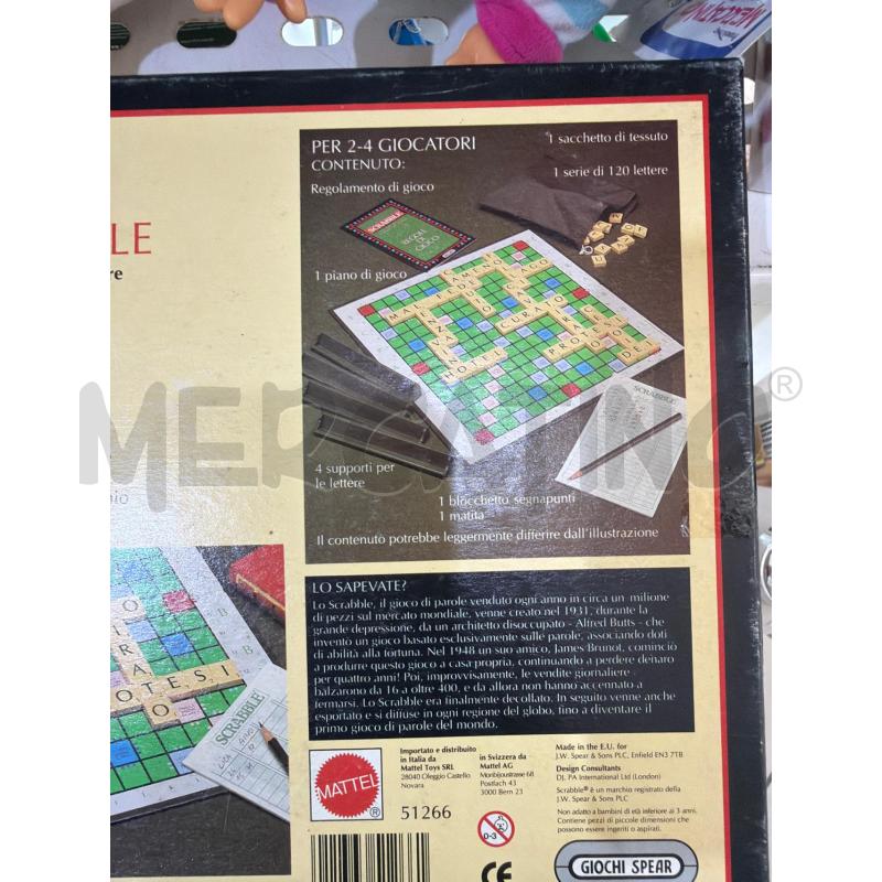 GIOCO DA TAVOLA SCRABBLE  | Mercatino dell'Usato Trapani via libica 3