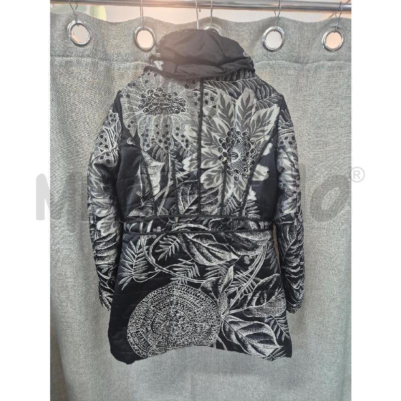 GIUBBOTTO DONNA DESIGUAL NERO E ARG FIORI  | Mercatino dell'Usato Trapani via libica 3