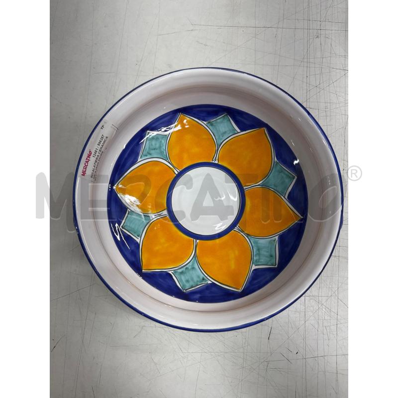 INSALATIERA CERAMICA SICILIANA FIORE GIALLO  | Mercatino dell'Usato Trapani via libica 1