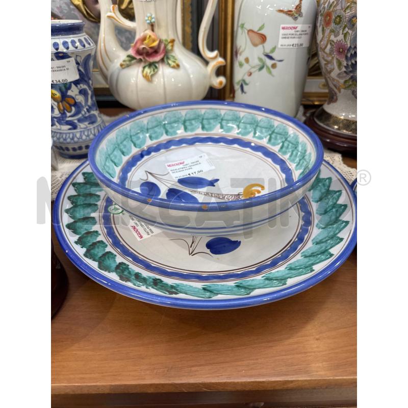 INSALATIERA CERAMICA SICILIANA FIORE GIALLO | Mercatino dell'Usato Trapani via libica 2
