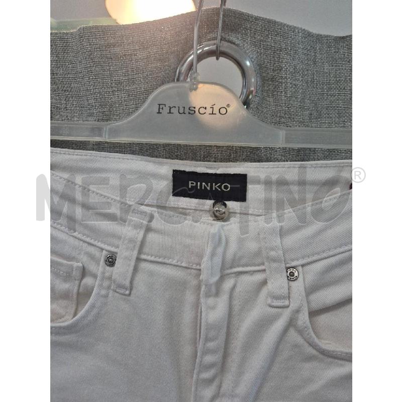 JEANS DONNA PINKO BIANCHI A ZAMPA | Mercatino dell'Usato Trapani via libica 2