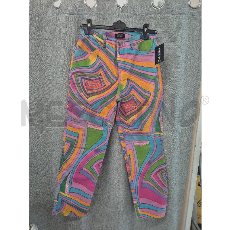 JEANS DONNA VERSACE FANTASIA ROSA GIALLO BLU  | Mercatino dell'Usato Trapani via libica 1