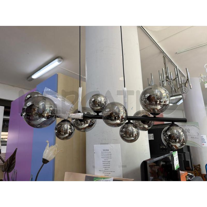 LAMPADARIO 10 LUCI FUME'  | Mercatino dell'Usato Trapani via libica 1