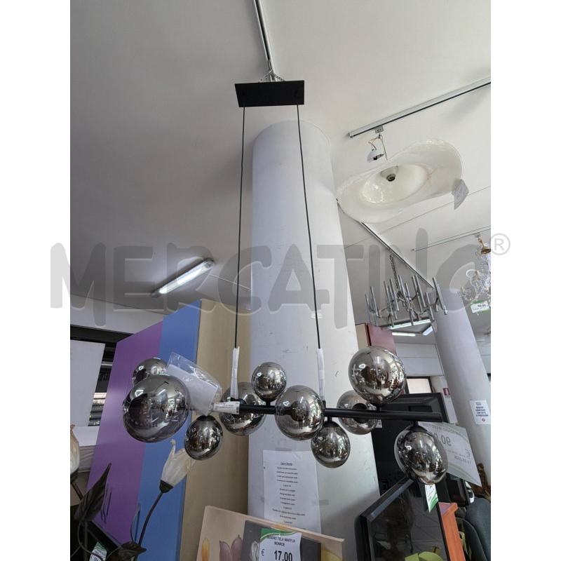 LAMPADARIO 10 LUCI FUME'  | Mercatino dell'Usato Trapani via libica 2