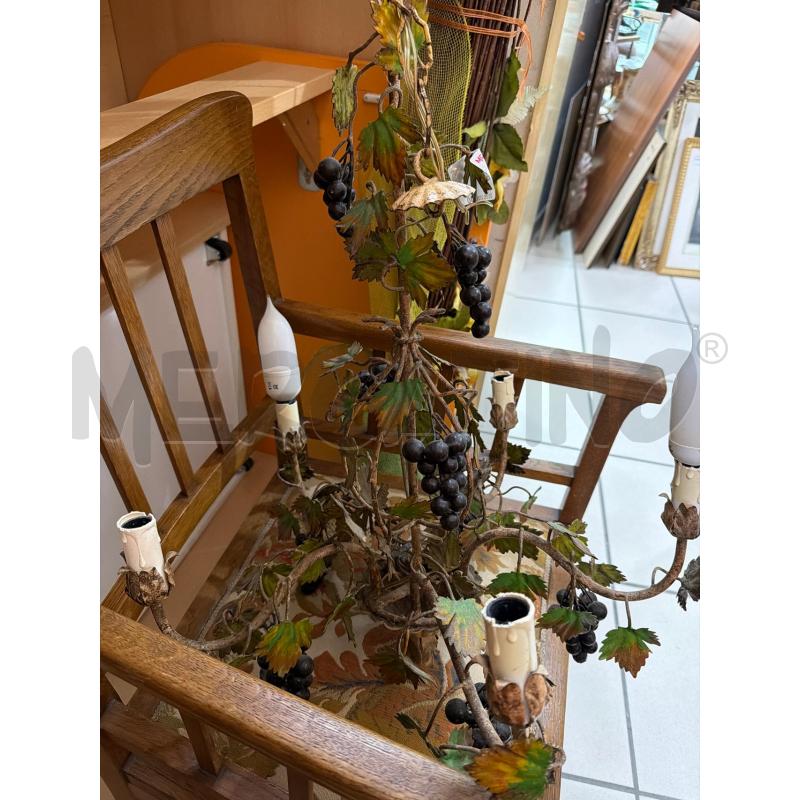 LAMPADARIO METALLO FIORI  | Mercatino dell'Usato Trapani via libica 1