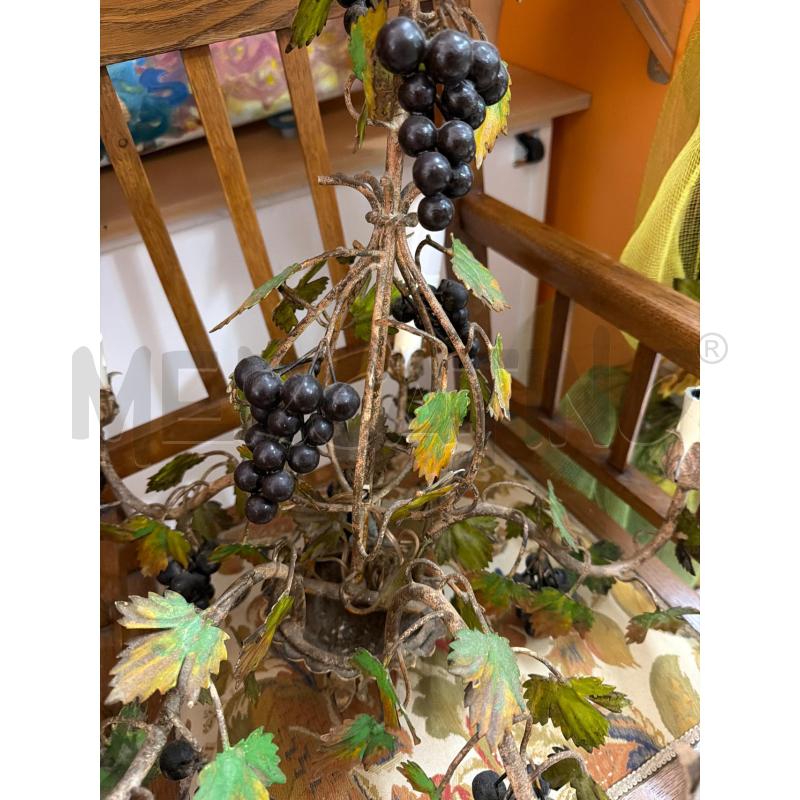 LAMPADARIO METALLO FIORI  | Mercatino dell'Usato Trapani via libica 2