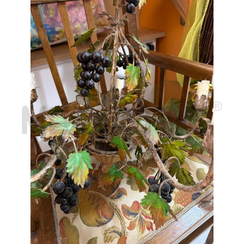 LAMPADARIO METALLO FIORI  | Mercatino dell'Usato Trapani via libica 3
