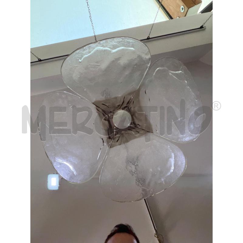 LAMPADARIO MURANO FOGLIE LARGHE  | Mercatino dell'Usato Trapani via libica 3