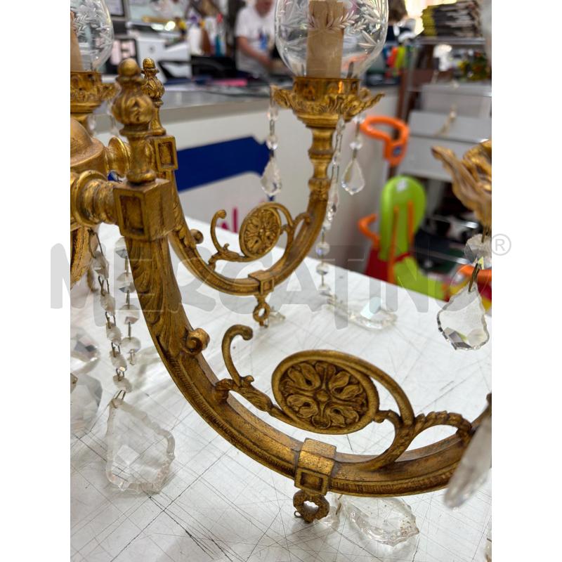 LAMPADARIO  DORATO E 6 CAMPANE  | Mercatino dell'Usato Trapani via libica 4