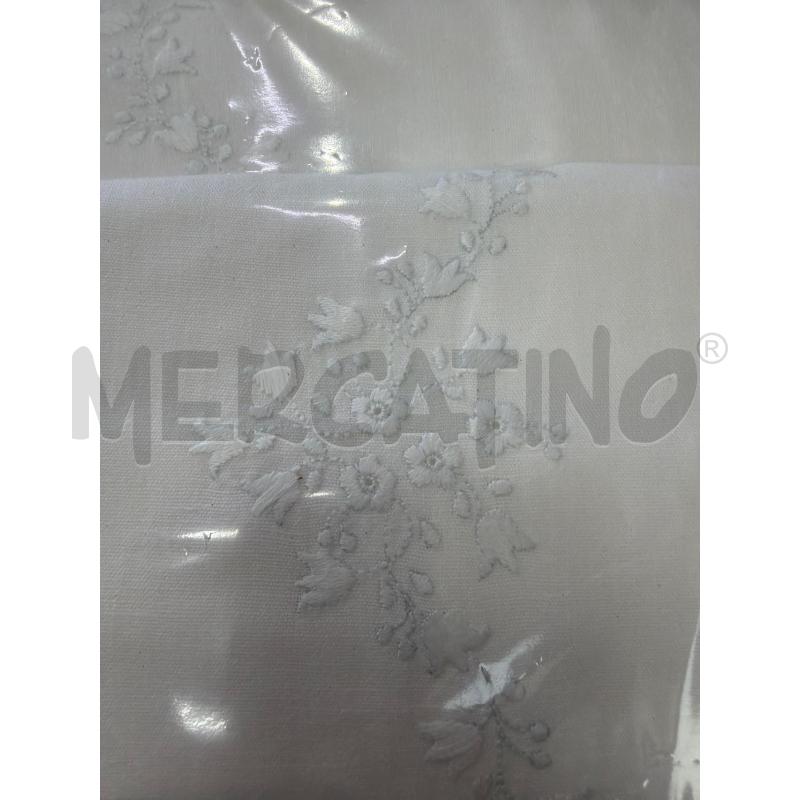 LENZUOLO MATRIMONIALE BIANCO RICAMI +SOTTO E FEDERE  | Mercatino dell'Usato Trapani via libica 2