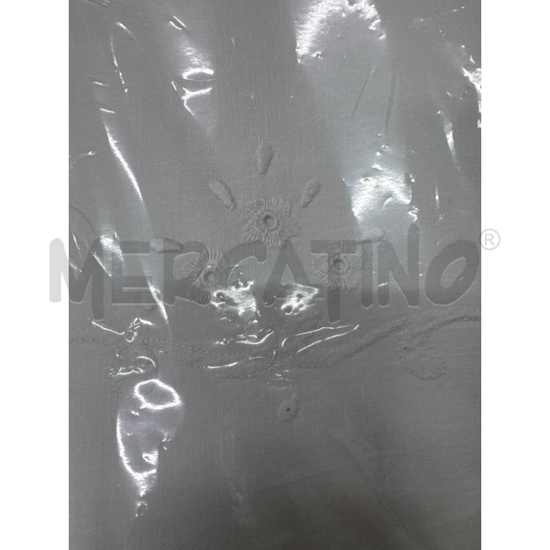 LENZUOLO MATRIMONIALE COTONE BIANCO RICAMI | Mercatino dell'Usato Trapani via libica 2