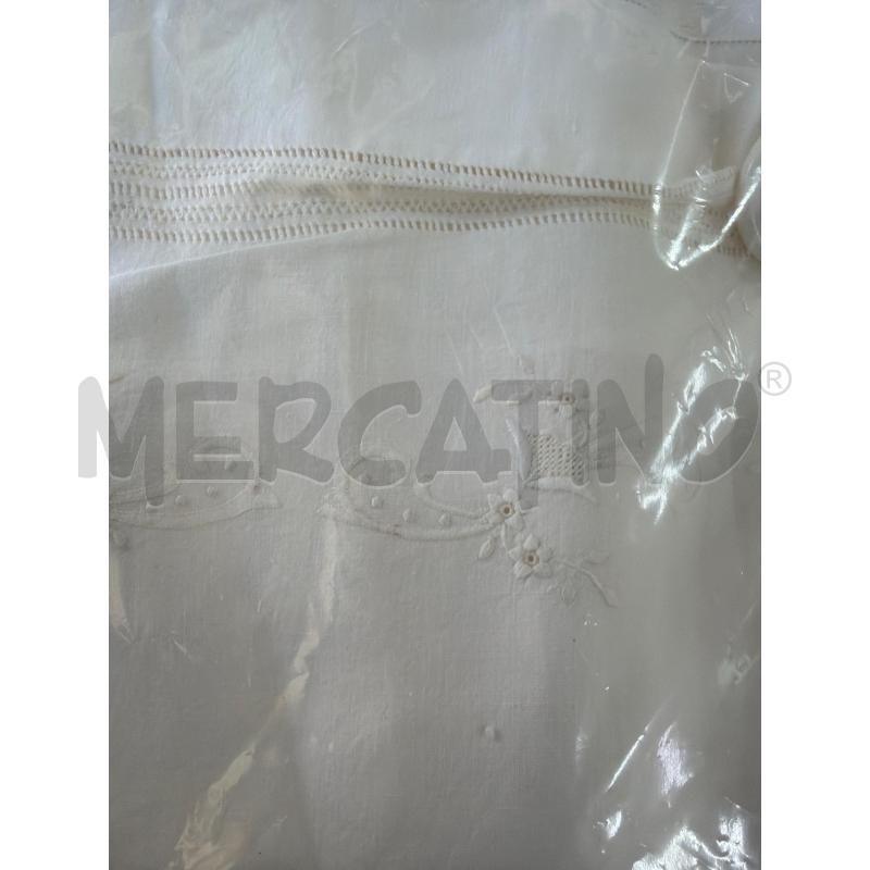 LENZUOLO MATRIMONIALE LINO RICAMNI  | Mercatino dell'Usato Trapani via libica 2