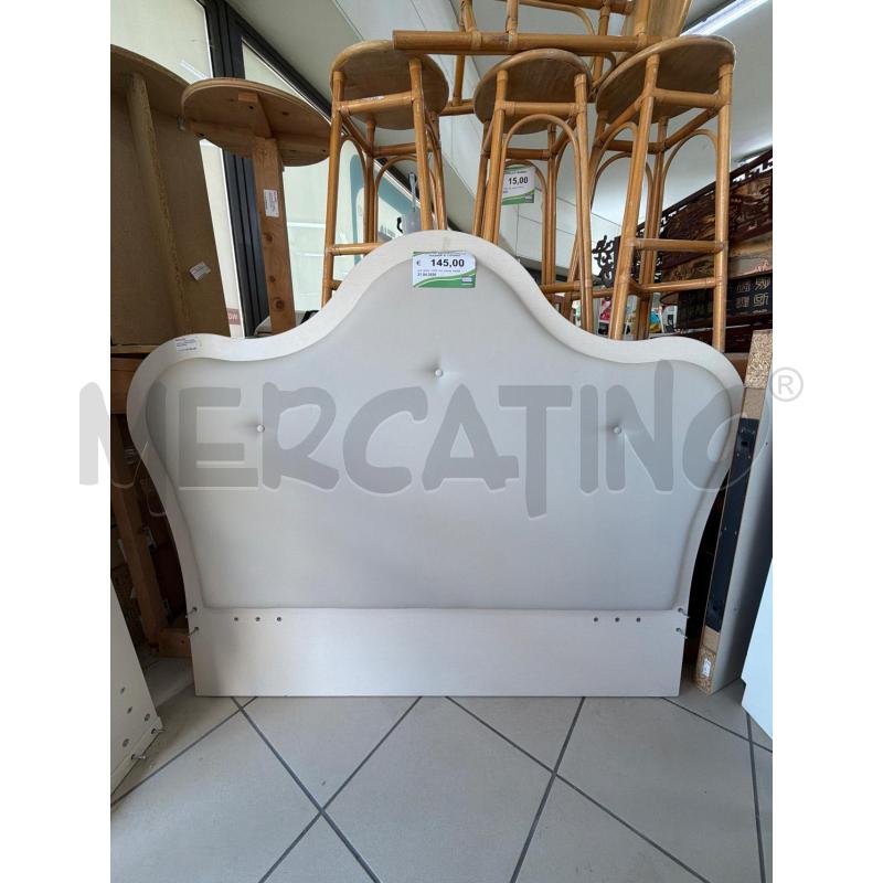 LETTO MATRIMONIALE PANNA E LEGNO | Mercatino dell'Usato Trapani via libica 1