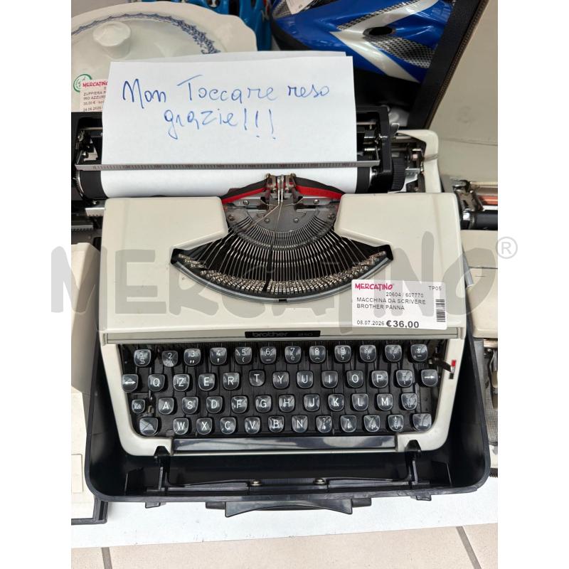 MACCHINA DA SCRIVERE BROTHER PANNA | Mercatino dell'Usato Trapani via libica 2