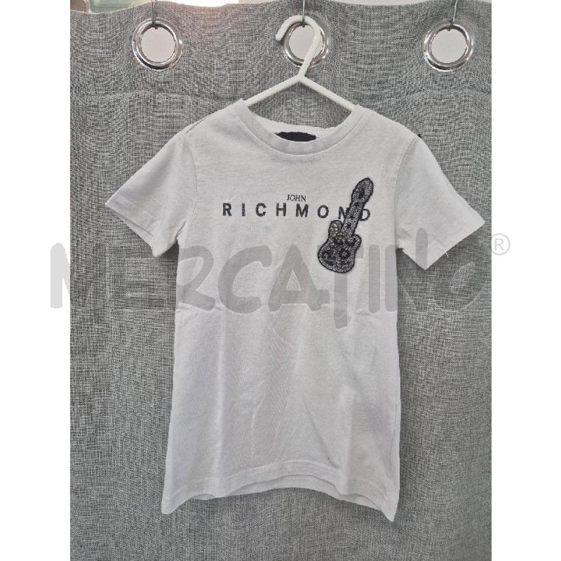MAGLIETTA BAMBINA RICHMOND BIANCA CON CHITARRA  | Mercatino dell'Usato Trapani via libica 1