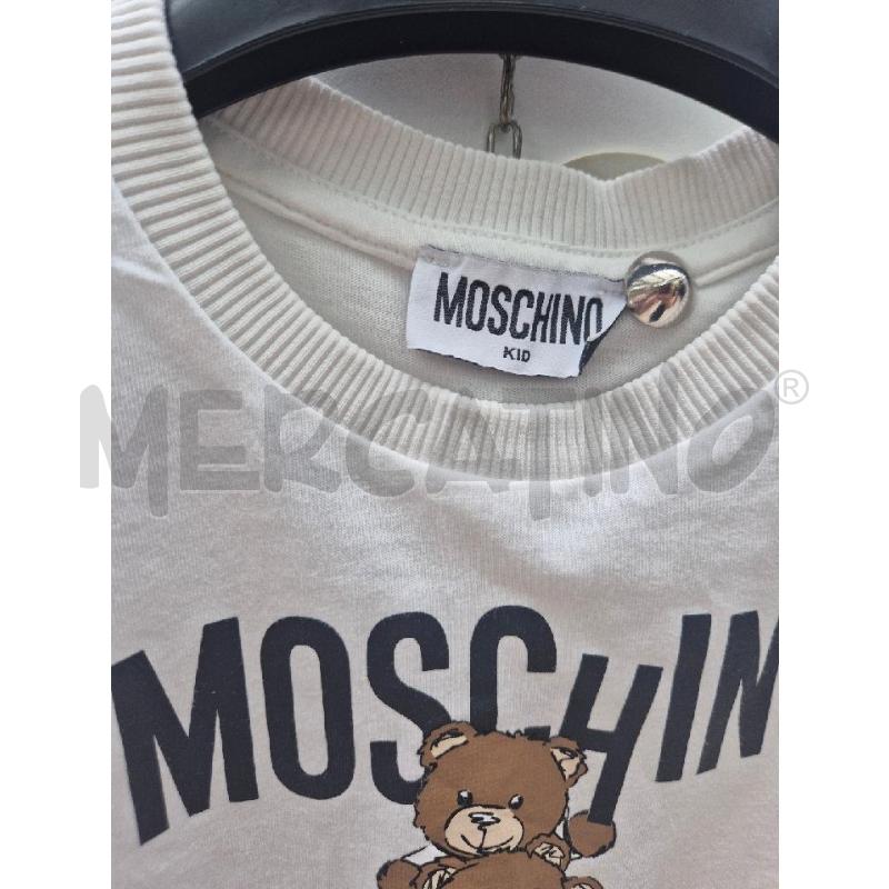 MAGLIETTA BAMBINO MOSCHINO BIANCA CON STAMPA  | Mercatino dell'Usato Trapani via libica 3
