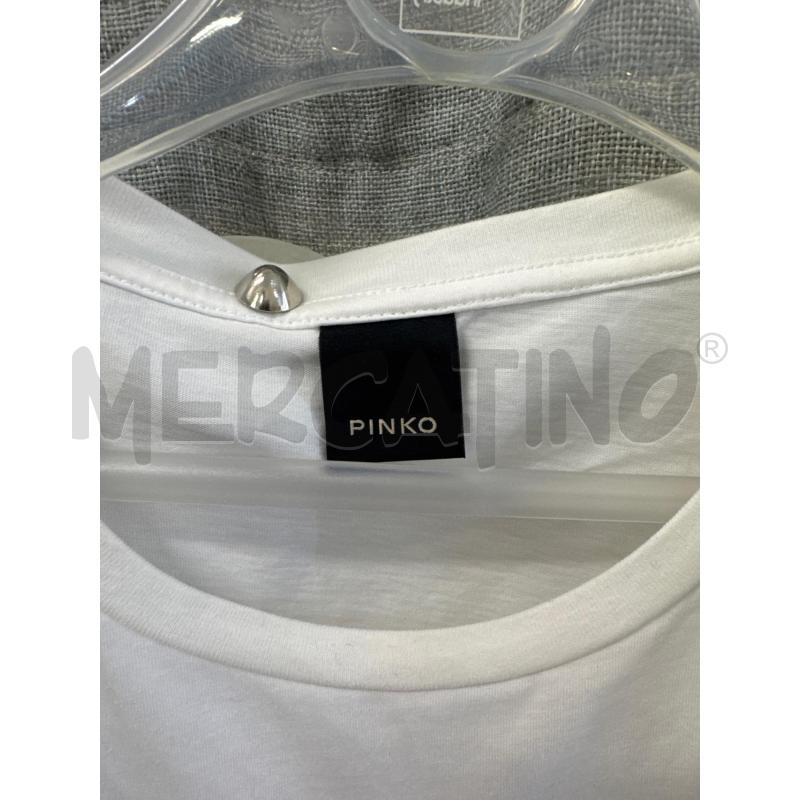 MAGLIETTA DONNA PINKO BIANCA STRASS | Mercatino dell'Usato Trapani via libica 3