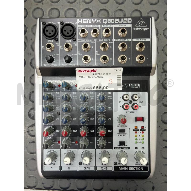 MIXER DJ 3 CANALI | Mercatino dell'Usato Trapani via libica 1