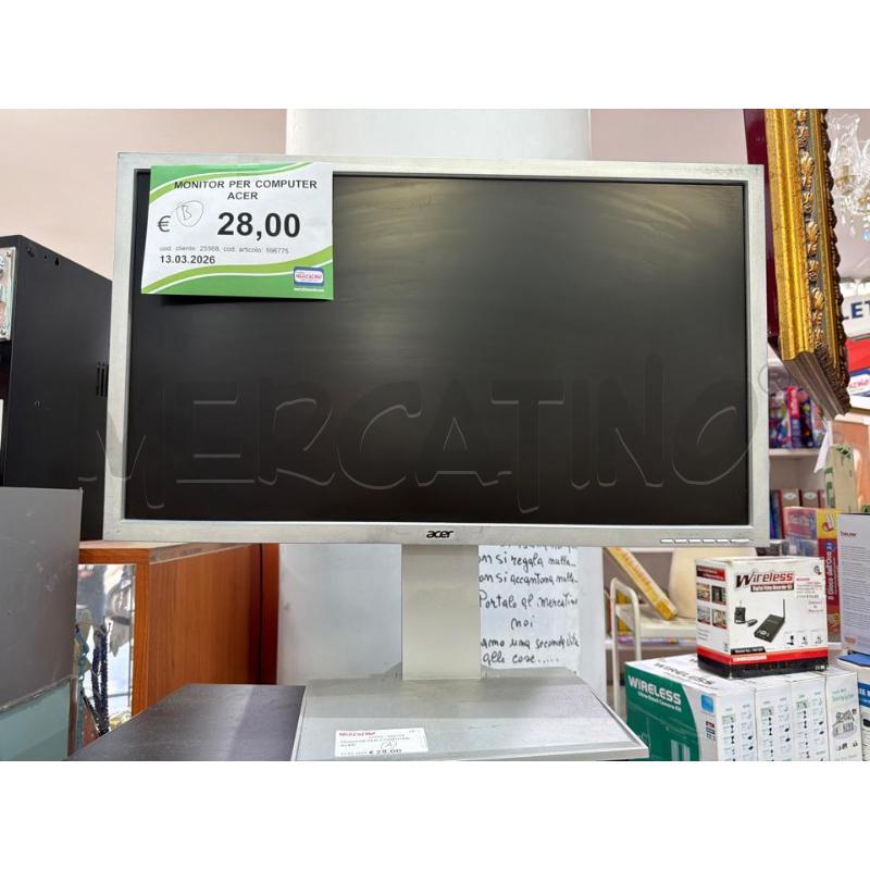 MONITOR PER COMPUTER ACER | Mercatino dell'Usato Trapani via libica 1