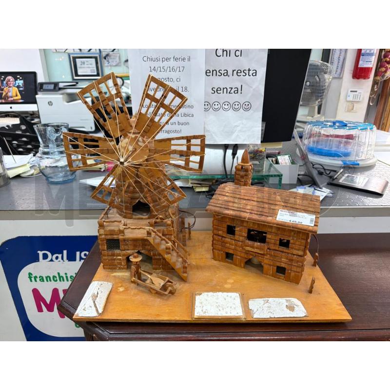 MULINO ARTIGIANALE LEGNO  | Mercatino dell'Usato Trapani via libica 1