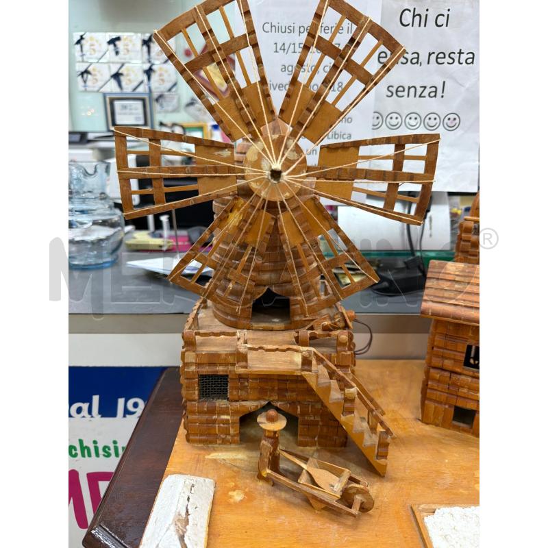 MULINO ARTIGIANALE LEGNO  | Mercatino dell'Usato Trapani via libica 2