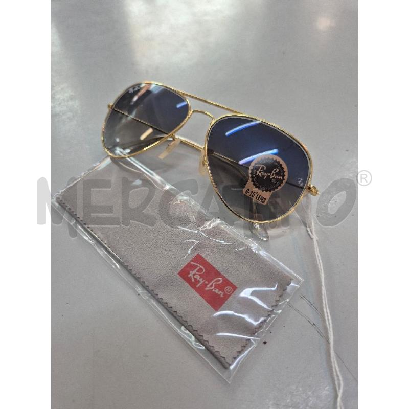 OCCHIALI UOMO RAY BAN A GOCCIA DORATI  | Mercatino dell'Usato Trapani via libica 3