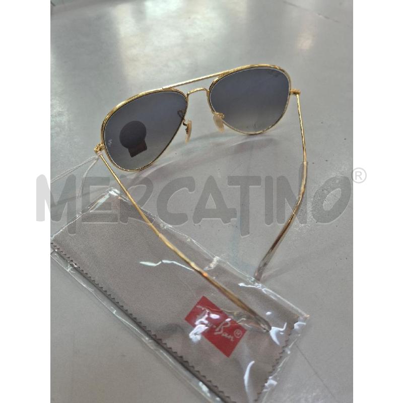 OCCHIALI UOMO RAY BAN A GOCCIA DORATI  | Mercatino dell'Usato Trapani via libica 4