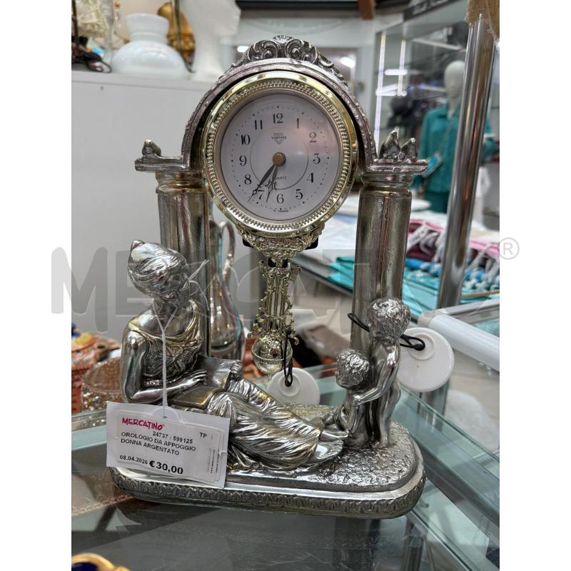OROLOGIO DA APPOGGIO DONNA ARGENTATO | Mercatino dell'Usato Trapani via libica 1