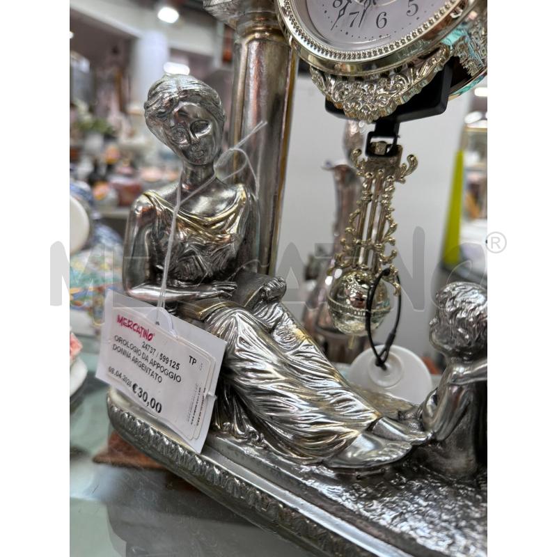 OROLOGIO DA APPOGGIO DONNA ARGENTATO | Mercatino dell'Usato Trapani via libica 2