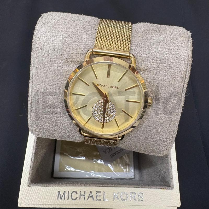 OROLOGIO DA POLSO MICHAEL KORS DORATO CON CERCHIO STRASS  | Mercatino dell'Usato Trapani via libica 3