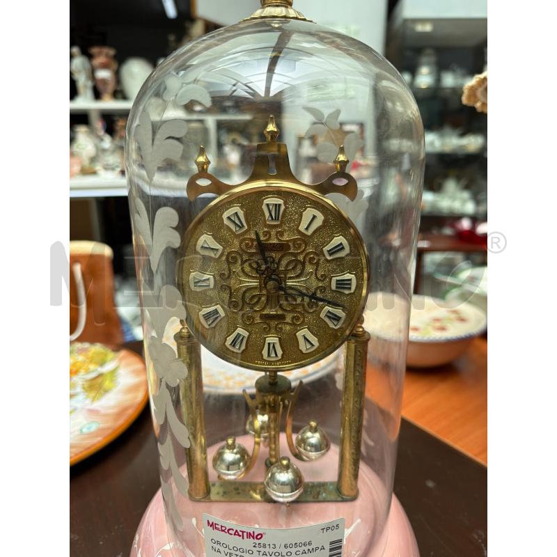 OROLOGIO TAVOLO CAMPANA VETRO  | Mercatino dell'Usato Trapani via libica 2