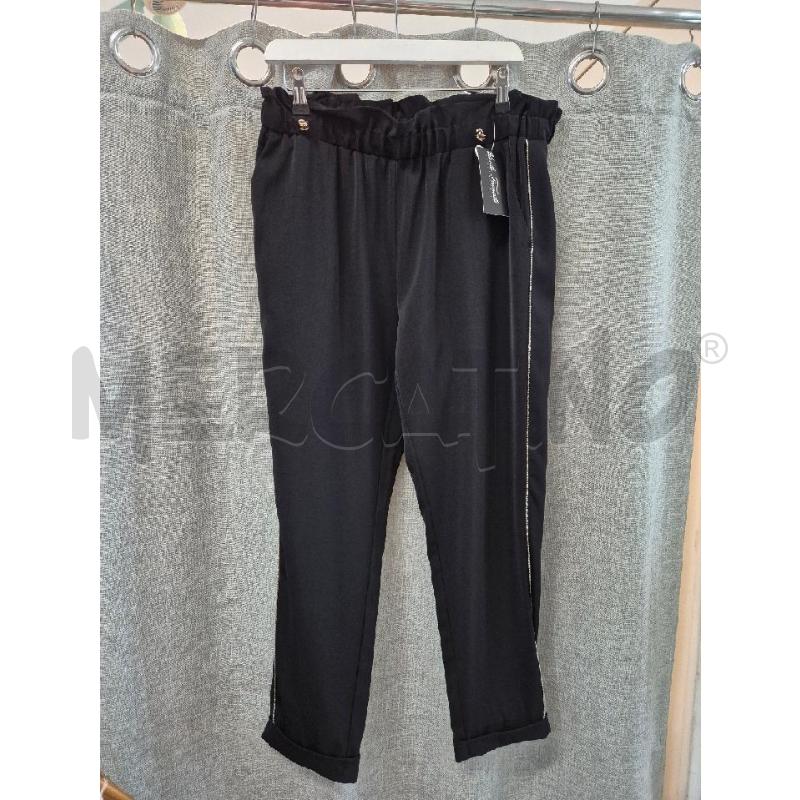 PANTALONE DONNA LIU JO NERO STRASS LATERALE  | Mercatino dell'Usato Trapani via libica 1