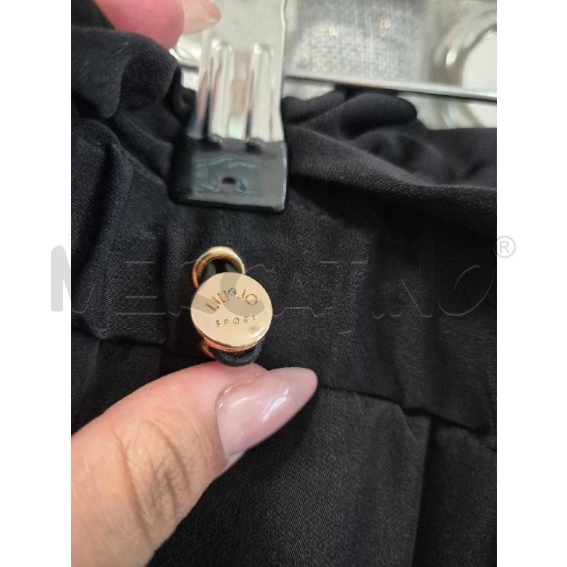 PANTALONE DONNA LIU JO NERO STRASS LATERALE  | Mercatino dell'Usato Trapani via libica 3