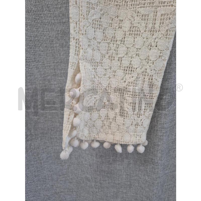 PANTALONE DONNA TWINSET PANNA RICAMATO  | Mercatino dell'Usato Trapani via libica 2