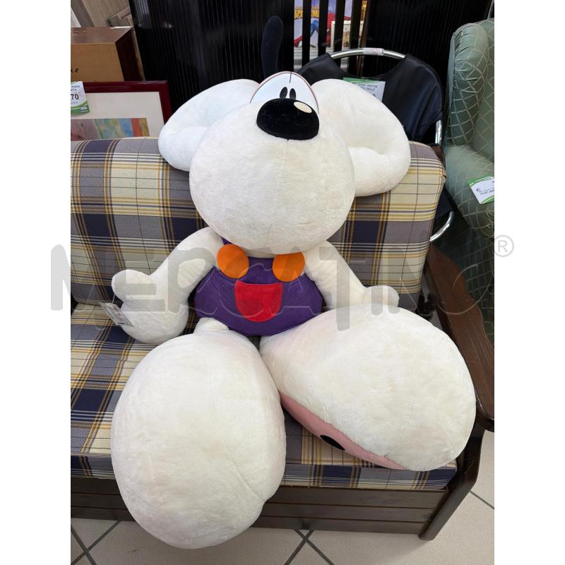 PELUCHE DIDDL GRANDE BIANCO BOTTONE ARANCIONE | Mercatino dell'Usato Trapani via libica 1