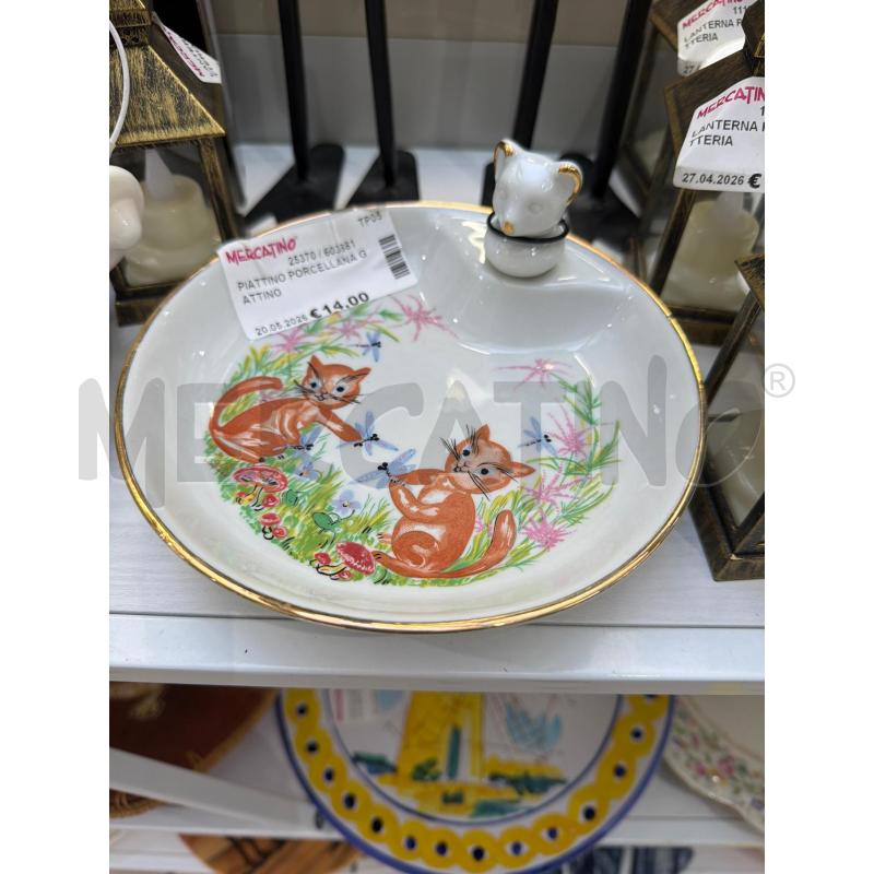PIATTINO PORCELLANA GATTINO | Mercatino dell'Usato Trapani via libica 1
