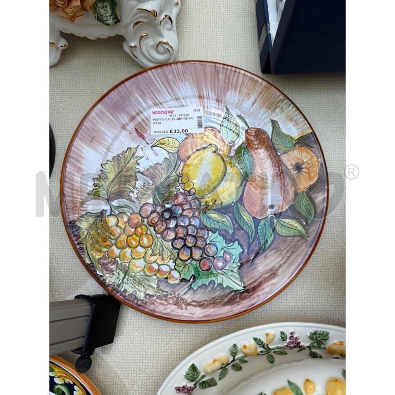 PIATTO CALTAGIRONE FRUTTA  | Mercatino dell'Usato Trapani via libica 1