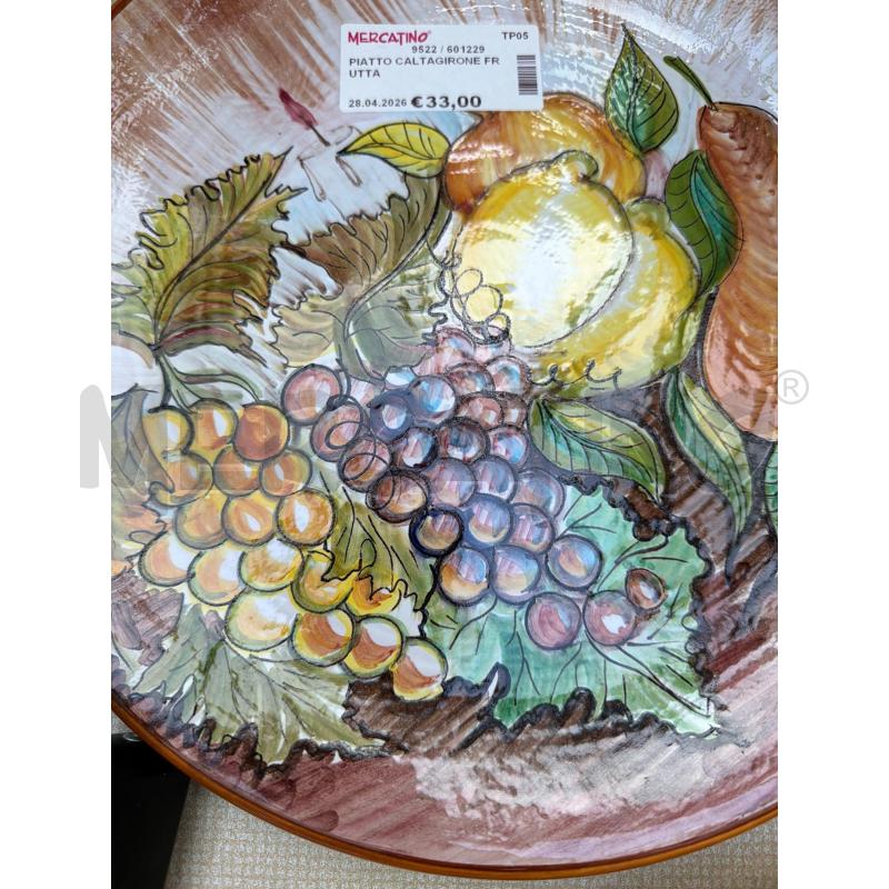 PIATTO CALTAGIRONE FRUTTA  | Mercatino dell'Usato Trapani via libica 2