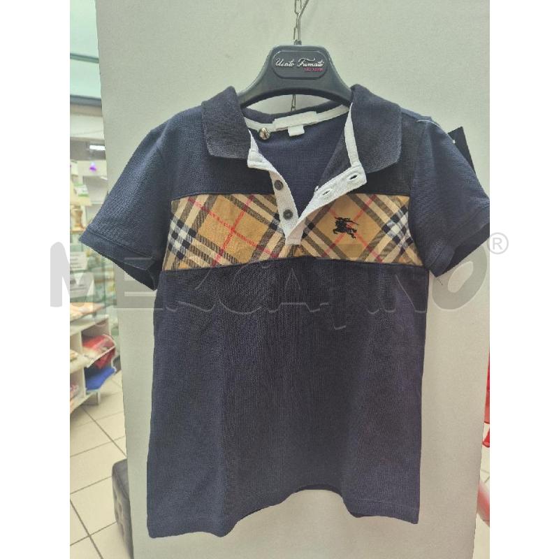 POLO BAMBINO BURBERRY BLU E BEIGE  | Mercatino dell'Usato Trapani via libica 1